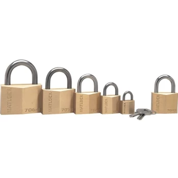 image of 40X22MM Shackle Solid Brass Padlock - Matlock