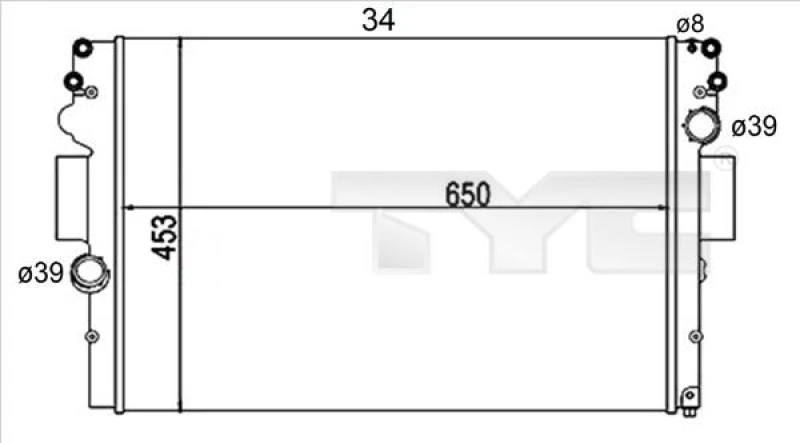 Image of TYC Engine radiator TYC 715-0004-R