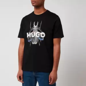 Image of HUGO Mens Dugy Printed T-Shirt - Black - L