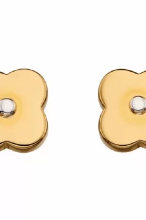 image of Ladies Orla Kiely Sterling Silver Shadow Flower Stud Earrings E5476