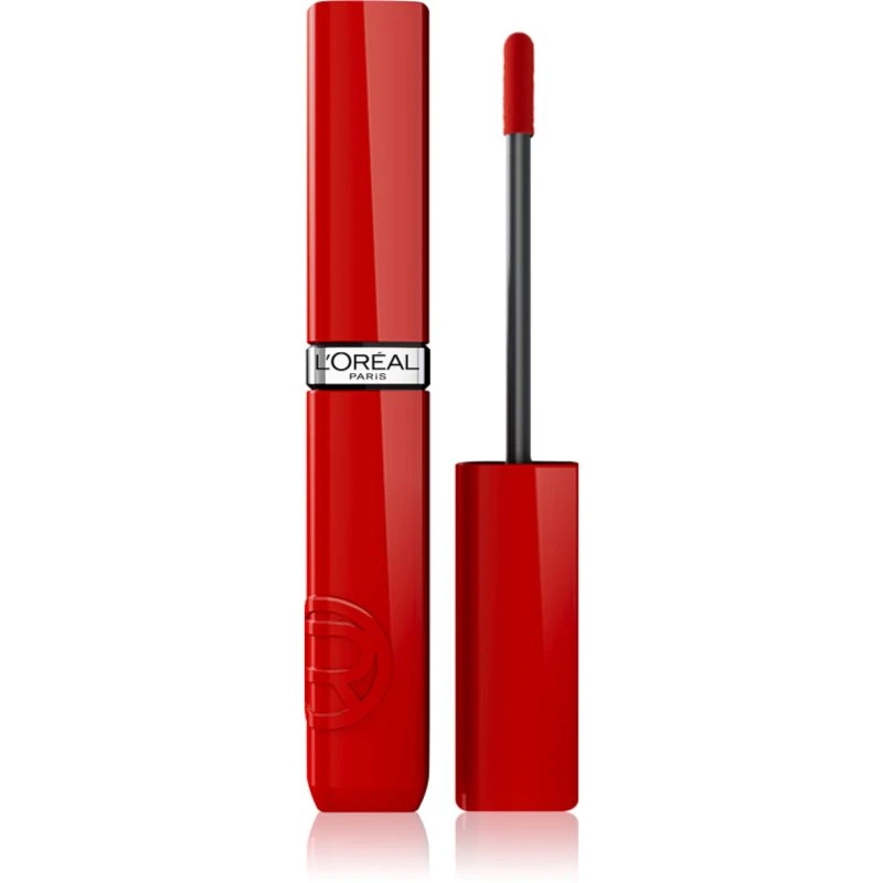 Image of LOreal Paris Infaillible Laque Resistance long-lasting liquid lipstick adds moisture and shine shade 415 Red Bisou 4.3 ml