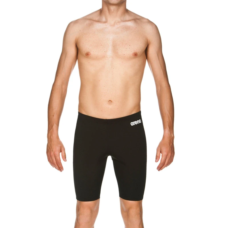 Image of Arena Mens Solid Team Jammer Black/White male 2X Large