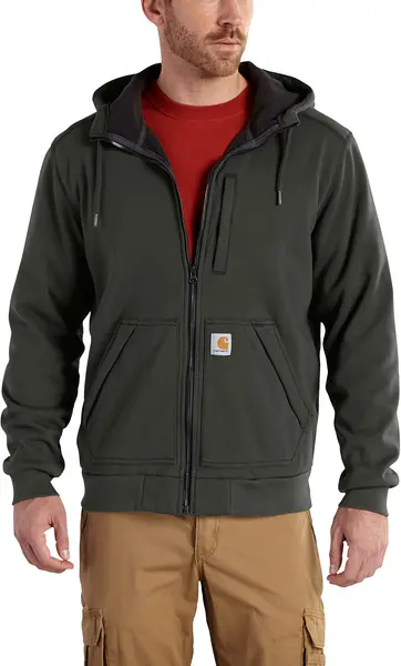 Image of Carhartt Wind Fighter Zip Hoodie, brown, Size 2XL