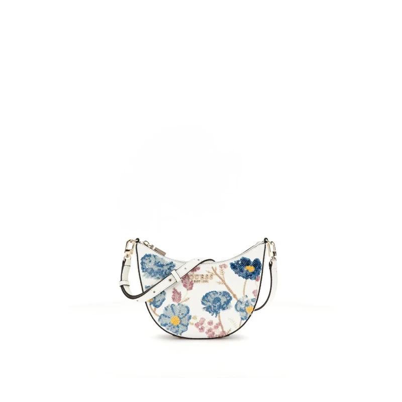 Image of Guess Womens zip shoulder bag Guess Zaria Blanc Female TU