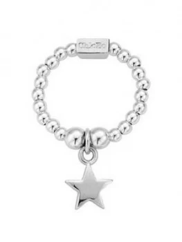 image of ChloBo Sterling Silver Mini Star Ring, One Colour, Women