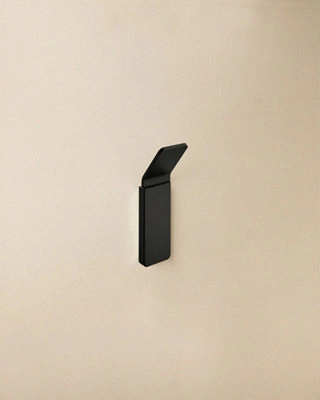 Image of Cosmic Towel Hook, Robe Hook, Coat Hook, Self-Adhesive, Matt Black, Supports Up To 5Kg, Nea Collection