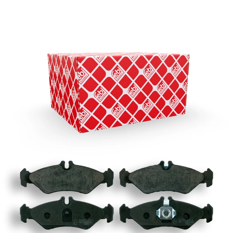 Image of FEBI BILSTEIN 16162 Brake pad set Rear Axle, prepared for wear warning indicator, with piston clip Brake Pad Set,disc brake (402)