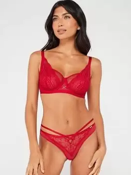 image of DORINA Noori Non Padded Wired Bra, Red, Size 32Dd, Women