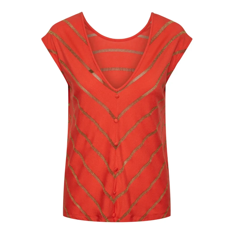 Image of Pieces Womens T-Shirt Pieces Rammi Multicolore Female M