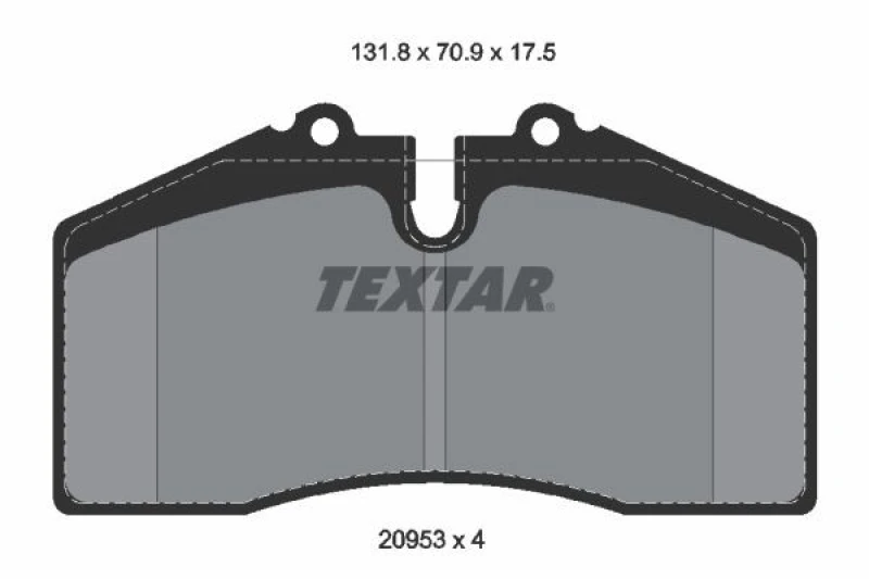 Image of Brake pad set TEXTAR 2095310
