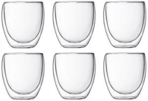 Bodum PAVINA 6pcs Double Wall Thermo-Glasses, 0.25L, 8oz