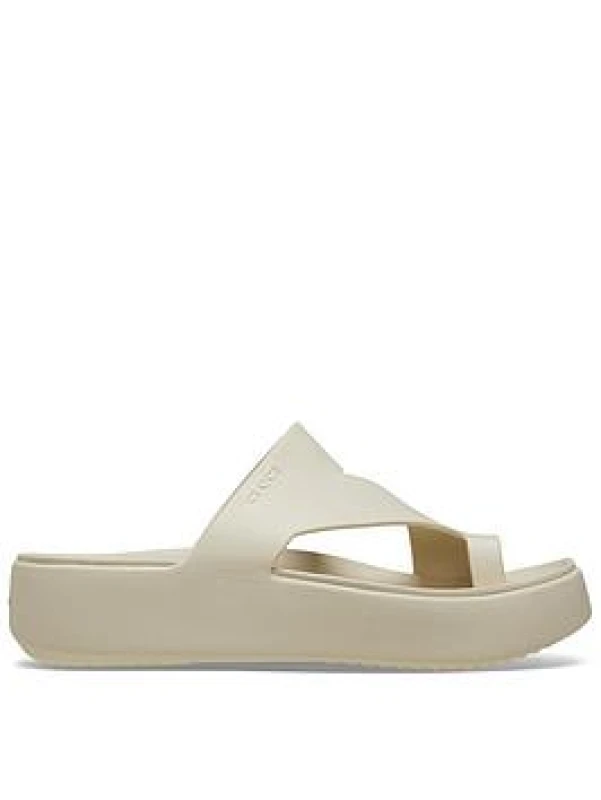 Image of Crocs Getaway Platform Toe Loop Sandal - Nude Nude WBW1T Female 3