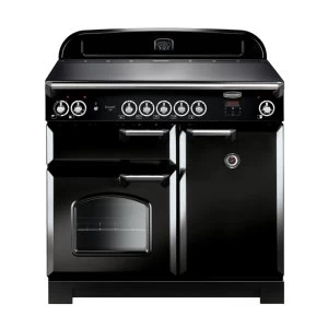 image of Rangemaster CLA100EIBLC 117120 100cm CLASSIC Induction Range Cooker BlackChrome