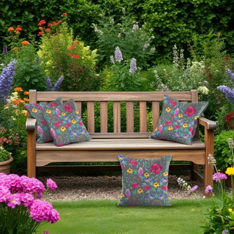 Image of Luxury Living Wildflower Outdoor Water-Repellant Cushion - Set Of 4