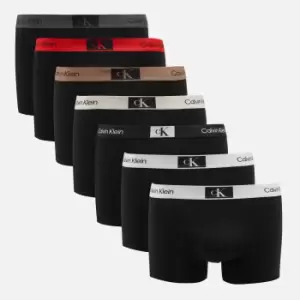 Image of Calvin Klein Seven-Pack Cotton Trunks - L