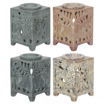 Image of 17CM Soap Stone Oil Burner One Random Supplied