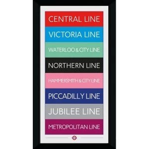 Image of Transport For London Lines 50 x 100 Framed Collector Print