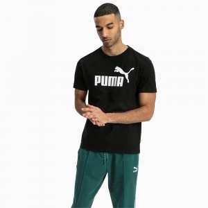 Image of PUMA Essentials Short Sleeve Mens T-Shirt, Cotton Black, size Small, Clothing