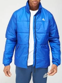 Image of Adidas Bsc 3-Stripe Insulated Jacket - Blue