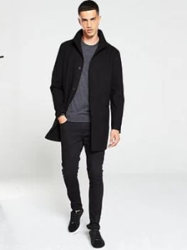 Selected Homme Mosto Wool Mix Coat - Black