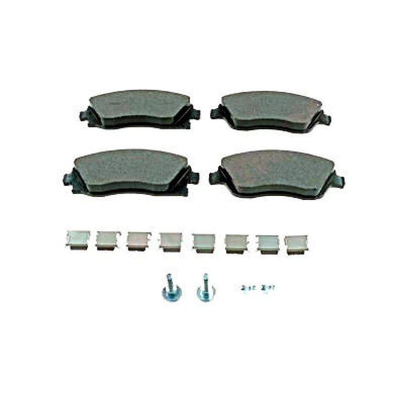 Image of ZIMMERMANN 23225.170.1 Brake pad set Front Axle, with acoustic wear warning, Photo corresponds to scope of supply, with bolts/screws Brake Pad Set,di