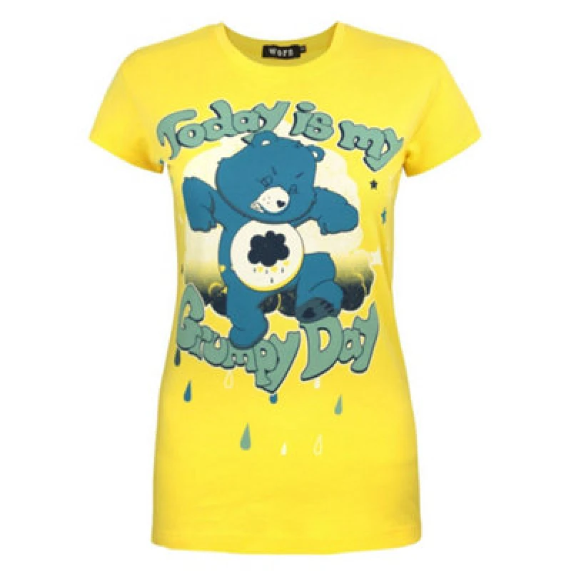 Image of Care Bears Short Sleeved T-Shirt Yellow female