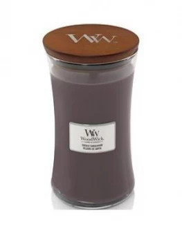 image of Woodwick Large Hourglass Candle ; Sueded Sandalwood