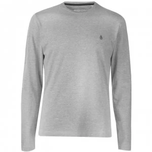 Image of Original Penguin Long Sleeve Tee - Grey 080