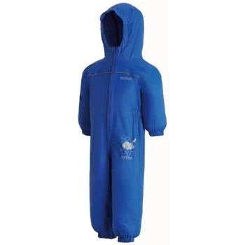 Image of Regatta PUDDLE IV Waterproof PuddleSuit boys's Childrens Jumpsuit in Blue - Sizes 18 / 24 months,6 months,12 mois,2 / 3 ans,3 / 4 years,4 / 5 years