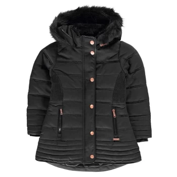 image of Firetrap Luxury Bubble Jacket Infant Girls - Black