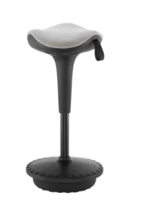 Image of Jemini Height Adjust Sit Stand Sway Wobble Stool BlackGrey KF79444