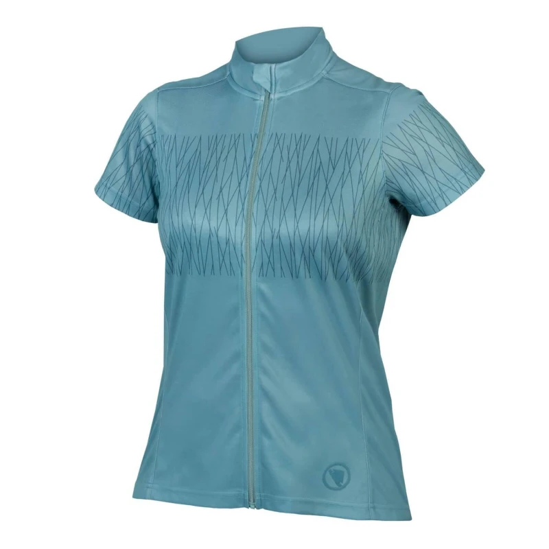 Image of Endura Hummvee Ray II Short Sleeve Womens Jersey - Green Green 8