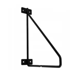 image of GTV Shelf Support Wall Mounted Brace 21 x 17cm Black Colour, Pack of 2