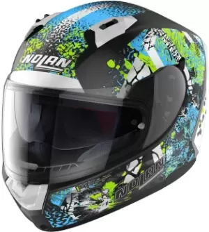 image of Nolan N60-6 Eufor Helmet, black-blue Size M black-blue, Size M