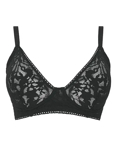 Image of Calvin Klein Ultrasoft Lace Bralette Black Female M BB23802