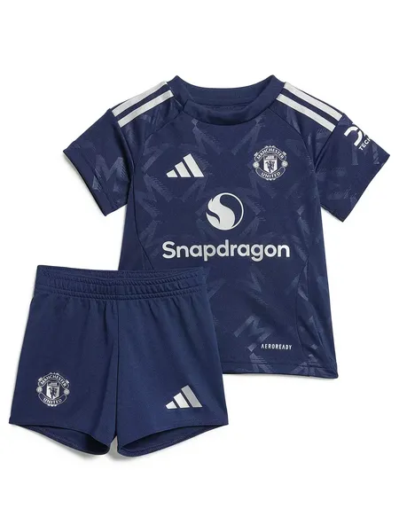 adidas Manchester United Away Babykit 2024 2025 Domestic Replica Minikits 3-6 Months Blue 36824618060