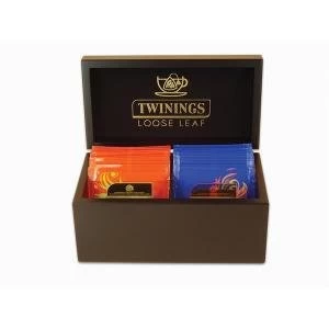 image of Twining Wooden Box 2 Compartments Black F13178