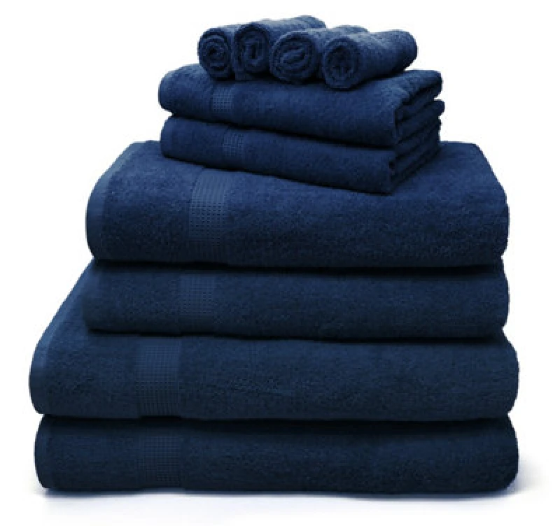 Image of Velosso Luxury 100% Egyptian Cotton Towels 550Gsm Soft & Absorbent Cotton Towels Navy - Hand Towel
