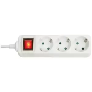 Image of LINDY 73101 Power strip (+ switch) 3x White PG connector