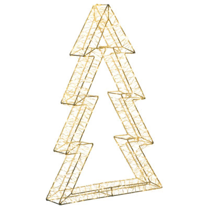 Image of Beliani Outdoor Decoration LED Akeran Christmas Tree 60 Cm Silver