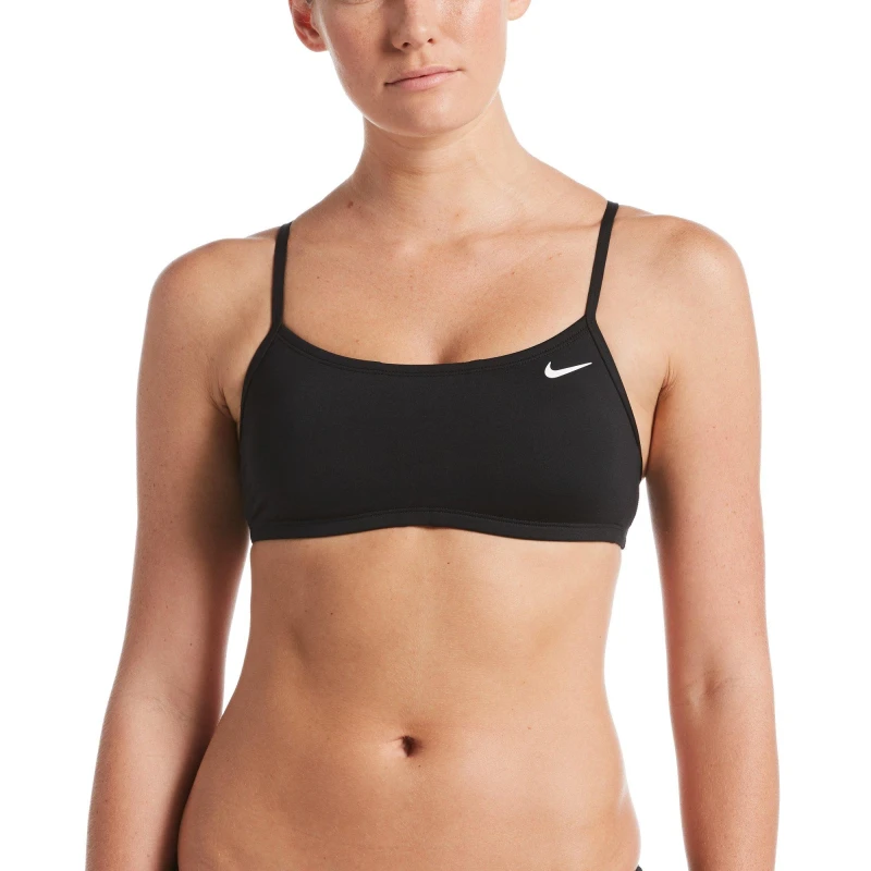Image of Nike Swoosh Bikini Top Womens - Black 8