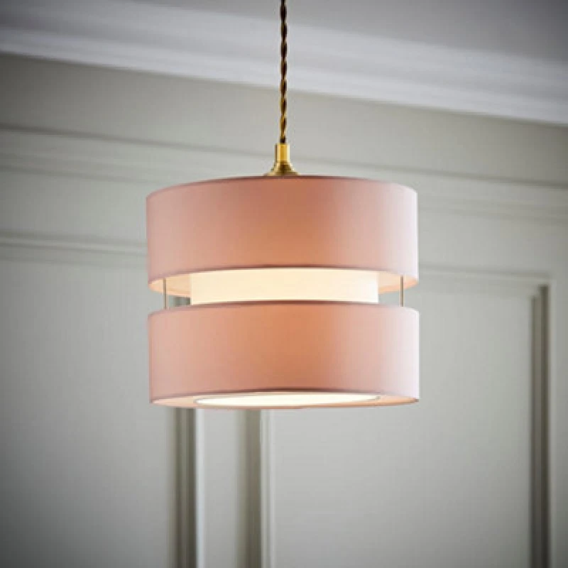 Image of ValueLights Sophia Easy Fit Small Light Lamp Shade Dusty Pink