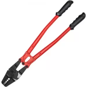 Image of VEVOR 24" Hand Swager Crimper 5 Cavity 1/16 to 3/16inch Swaging Tool for Copper Aluminum Oval Sleeves and Stop Sleeves Wire Rope Crimping Tool Propres