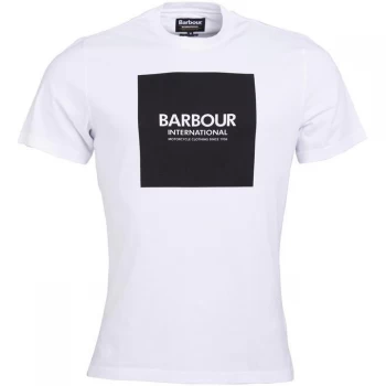 Image of Barbour International Block Tee - White WH12