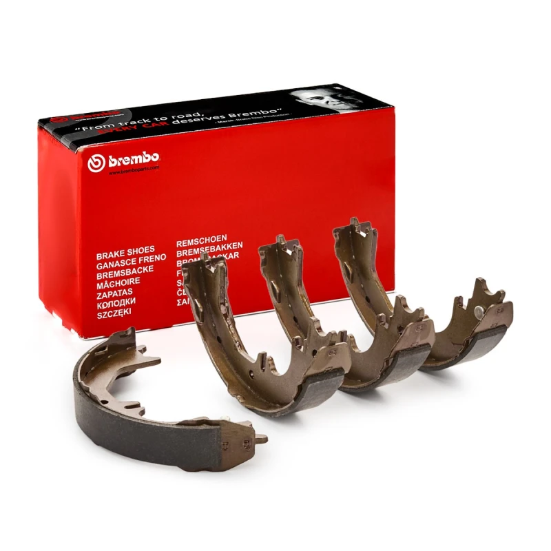 Image of BREMBO S 83 563 Handbrake Shoes ESSENTIAL LINE Brake Shoe Set,parking brake (1419)
