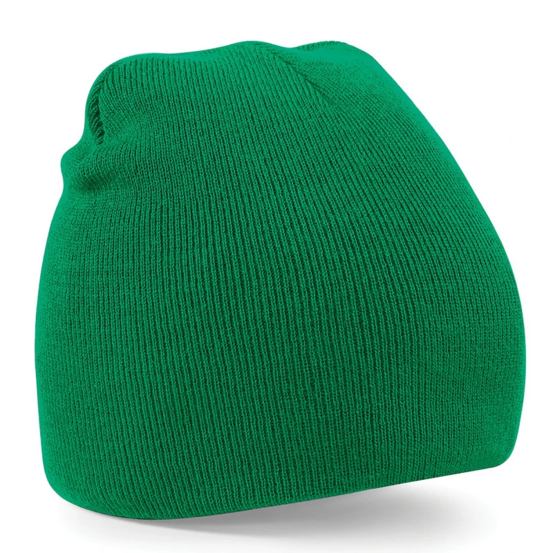 Image of Beechfield Beechfield Men Plain Basic Knitted Winter Beanie Hat in Green Green One Size Male 5057080745845