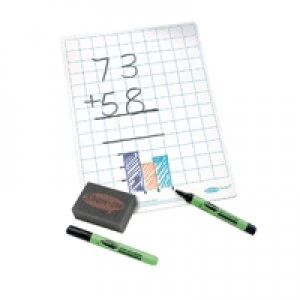 Image of Show-me A4 Gridded Drywipe Board BSQB