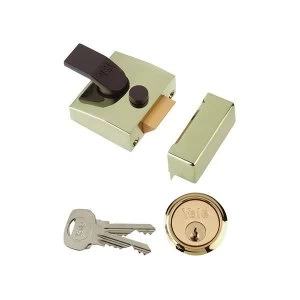 Image of Yale Locks P85 Deadlocking Nightlatch 40mm Backset Chrome Finish Visi