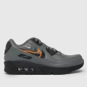 Image of Nike Grey Air Max 90 Next Nature Boys Youth Trainers