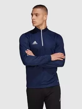 Image of adidas Mens Entrada 22 Training 1/2 Zip Top, Navy Size M Men